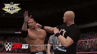 Stone Cold vs The Rock - WWF Championship Match at Wrestlemania 15 (WWE 2K16)