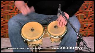 Video thumbnail for Bongos at X8 Drums: LP Generation II Wood Bongos by X8 Drums