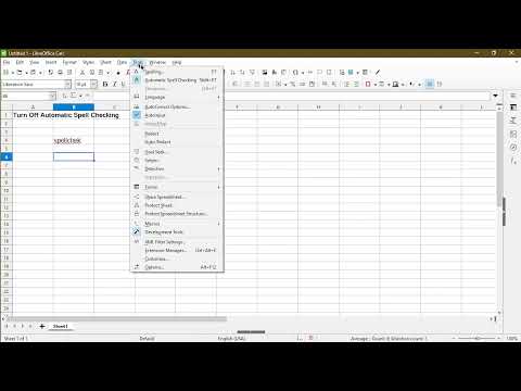 How to Turn Off Spell Check in LibreOffice Calc