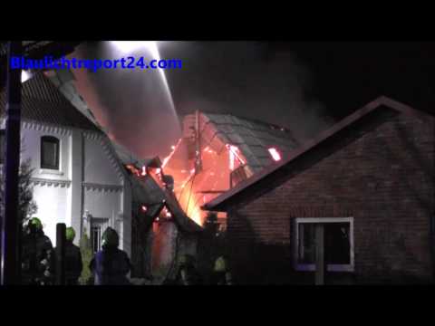 🔴Großfeuer 4 Löschzüge Lohe-Rickelshof Scheune in Vollbrand