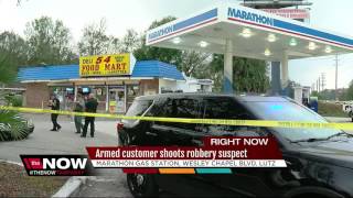 Deputies: Convenience store robbery suspect shot by customer with concealed weapon permit