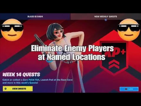 Eliminate Enemy Players at Named Locations - Fortnite Week 14 Weekly Quest - Challenge Guide & Tips
