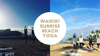 【ハワイビーチヨガ】マナチャージ　ワイキキモーニングビーチヨガ　by Happy Hatsumi Yoga