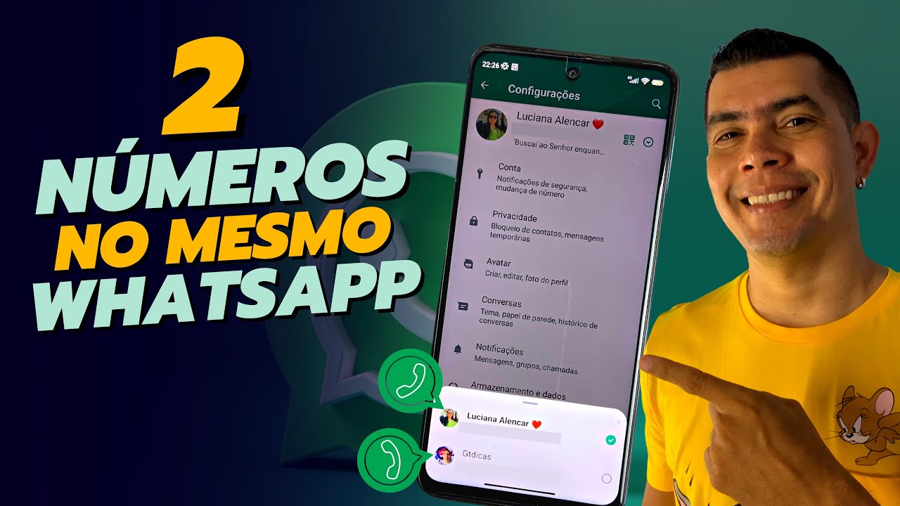 COMO USAR 2 NÚMEROS DIFERENTES NO MESMO WHATSAPP SEM APPS! TROQUE DE CONTA SEMPRE QUE QUISER!