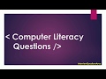 computer literacy test questions and answers