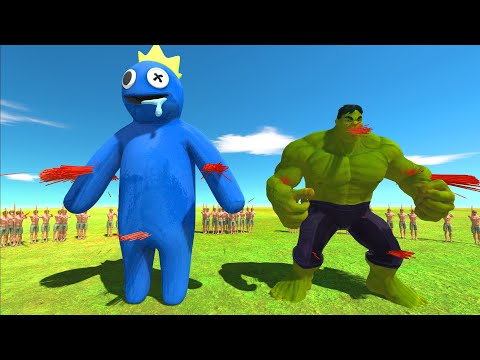 Rainbow Friends VS Marvel in Archers Challenge - Animal Revolt Battle Simulator