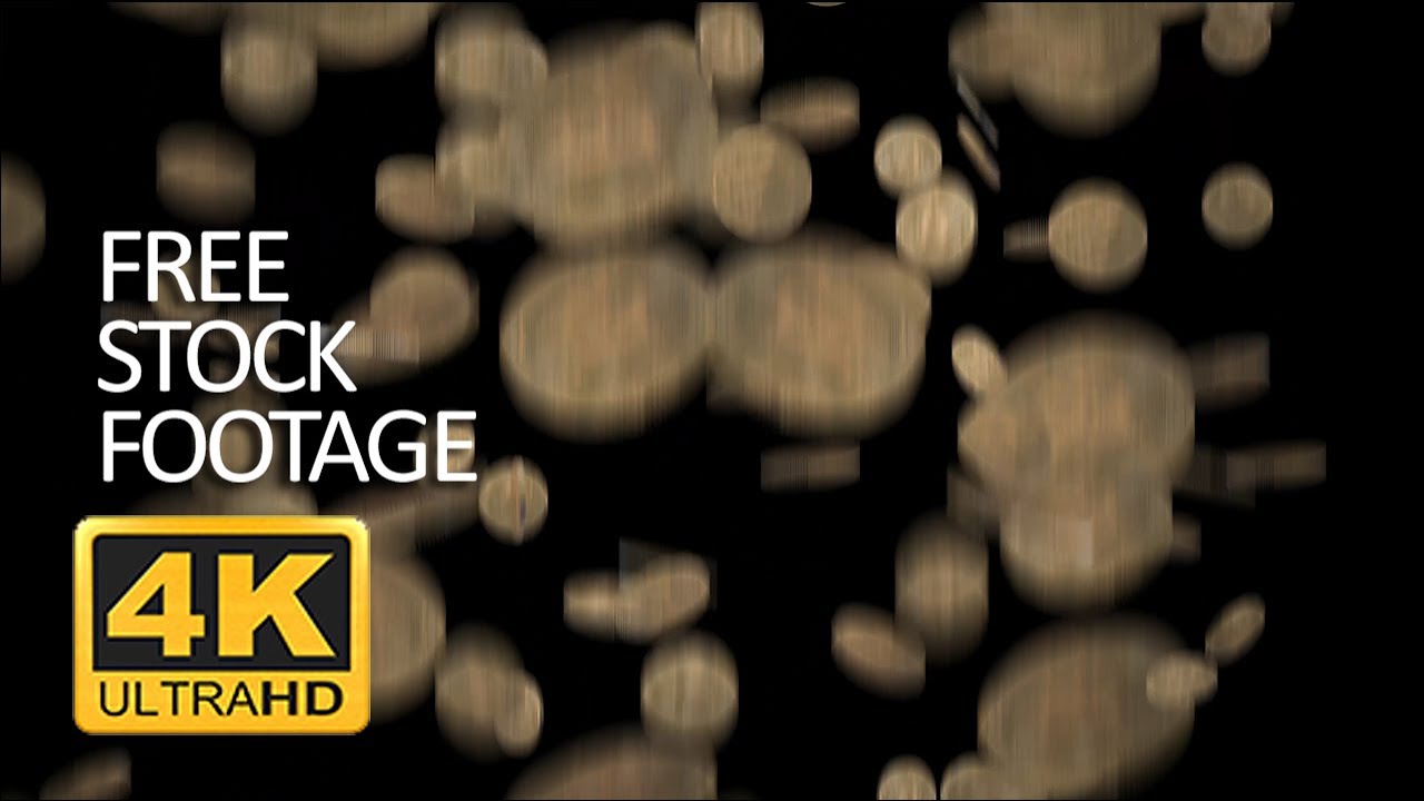 Free Stock Footage - Falling Coins 3 Massive Transition [4K]