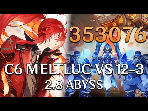 C6 DILUC MELT FEAT. KAEYA VS 12-3 IN 2.8 ABYSS (32 SEC CLEAR)