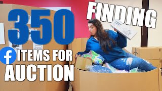Facebook Auction Prep! FINDING 350 ITEMS to Sell on Facebook - Liquidation Pallets DIGGING