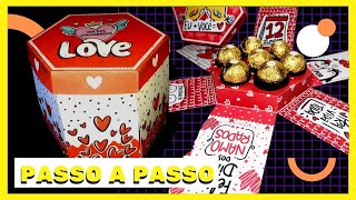 CAIXA EXPLOSO  para docinhos  DIA DOS NAMORADOS / caixa explosiva de docinhos