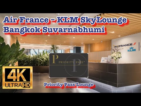 [4K] Air France KLM SkyLounge Aeroporto Bangkok Suvarnabhumi | Lounge de classe executiva | Priority Pass
