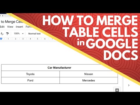 Google Docs Merge Cells