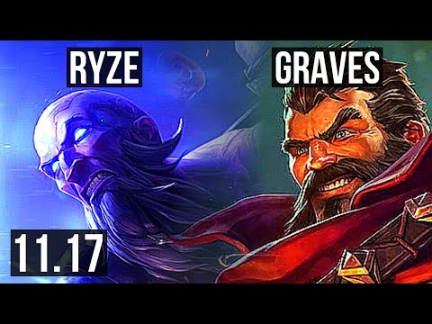 RYZE vs GRAVES (MID) | 6/0/2, 500+ games, Dominating | EUW Master | v11.17