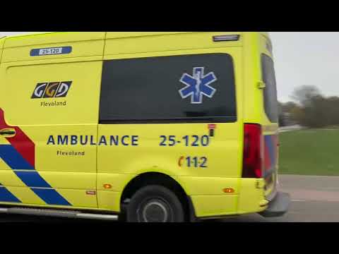 A1 Urk Ambulance25-120 naar medische noodsituatie #ambulance #urk