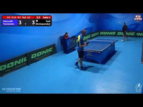 10:00 Hennadii Yurchenko 2 - 3 Yurii Shchepanskyi West 1 WIN CUP 05.11.2022 | TABLE TENNIS WINCUP