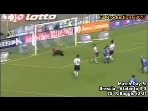 Serie A 2001-2002, day 5 Brescia - Atalanta 3-3 (R.Baggio 2nd goal)