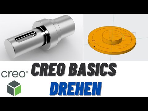 PTC Creo Tutorial for Beginners - Creo Turning, Rotational Solid, Shaft with Groove