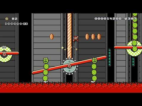 Tricky seesaw castle by Nira/ニラ - Super Mario Maker 2 - No Commentary 1ca