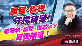 國巨、穩懋 守撐待變！聯發科、創意、世芯-KY 反彈無量！｜台股攻略｜劉烱德 (圖)