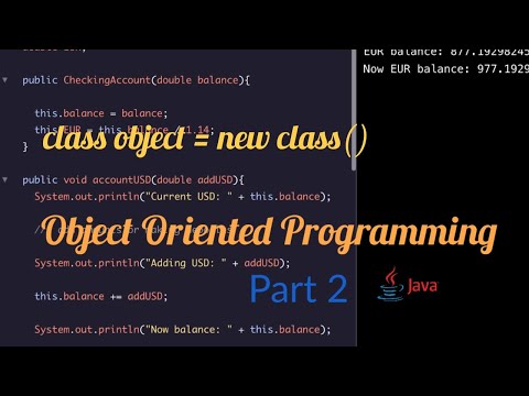 Object Oriented Programming Beginners Java Bank Account Example Part 2