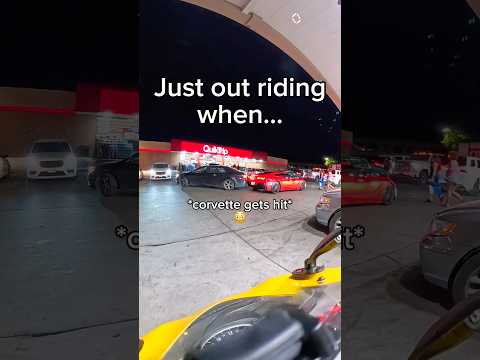 Hit and run on a Corvette 😳