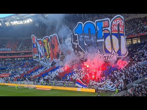 Ambiance OL 2-2 Auxerre | 27 octobre 2024 | Parc Olympique Lyonnais | Joyeux 15 ans Lyon 1950 ❤️💙