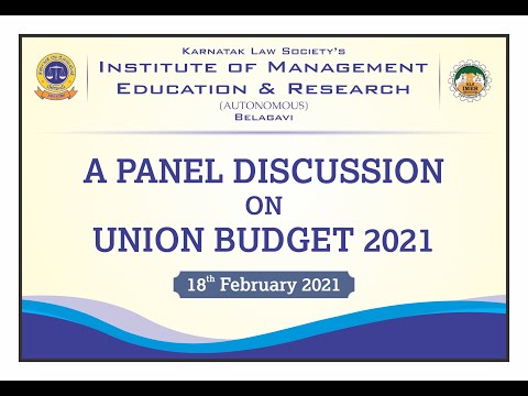 Panel Discussion on Union Budget 2021-22 at KLS IMER
