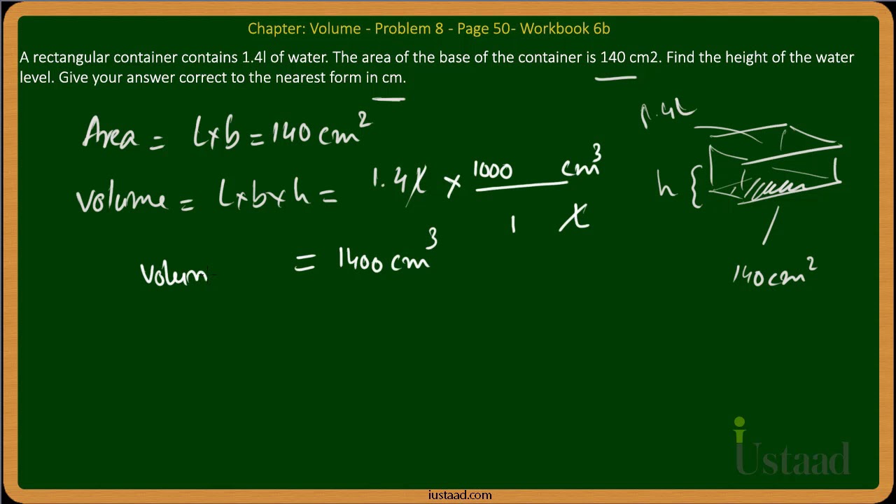 Chapter Volume - Problem 8   Class 6 Cambridge