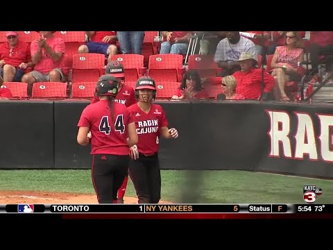 Cajuns Softball routs Georgia Southern 9-0 Sunday