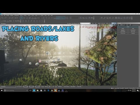 Cryengine 3: How to add Roads/Lakes and rivers to your landscape!!