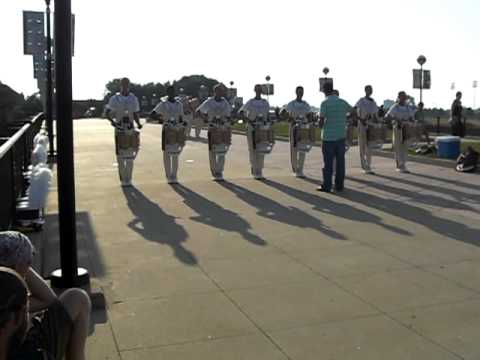 Cadets Snare line in the lot for DCI Finals 2010