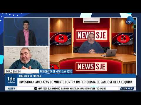 PAULO SIMEONI | INVESTIGAN AMENAZAS DE MUERTE CONTRA UN PERIODISTA DE SAN JOSÉ DE LA ESQUINA