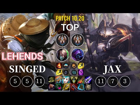 HLE Lehends Singed vs Jax Top - KR Patch 10.20