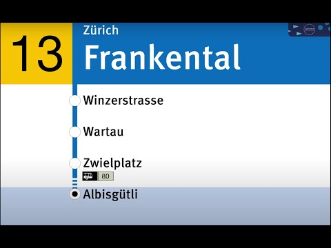 VBZ Ansagen » 13 Frankental — Albisgütli | 2025 | SLBahnen