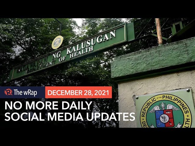 PH to stop releasing daily COVID-19 case updates on social media in 2022