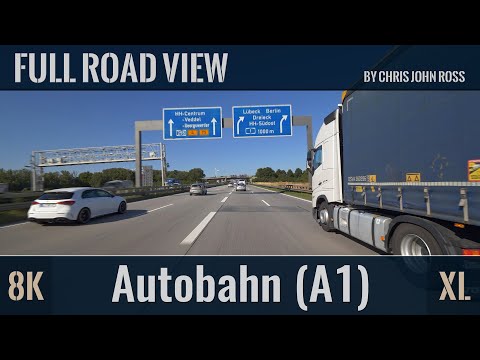 Autobahn (A1), Germany: Bremen - Hamburg - 8K (4320p/60p) Ultra HD - XL-Video