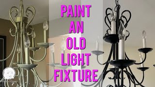 Paint a Chandelier Black DIY