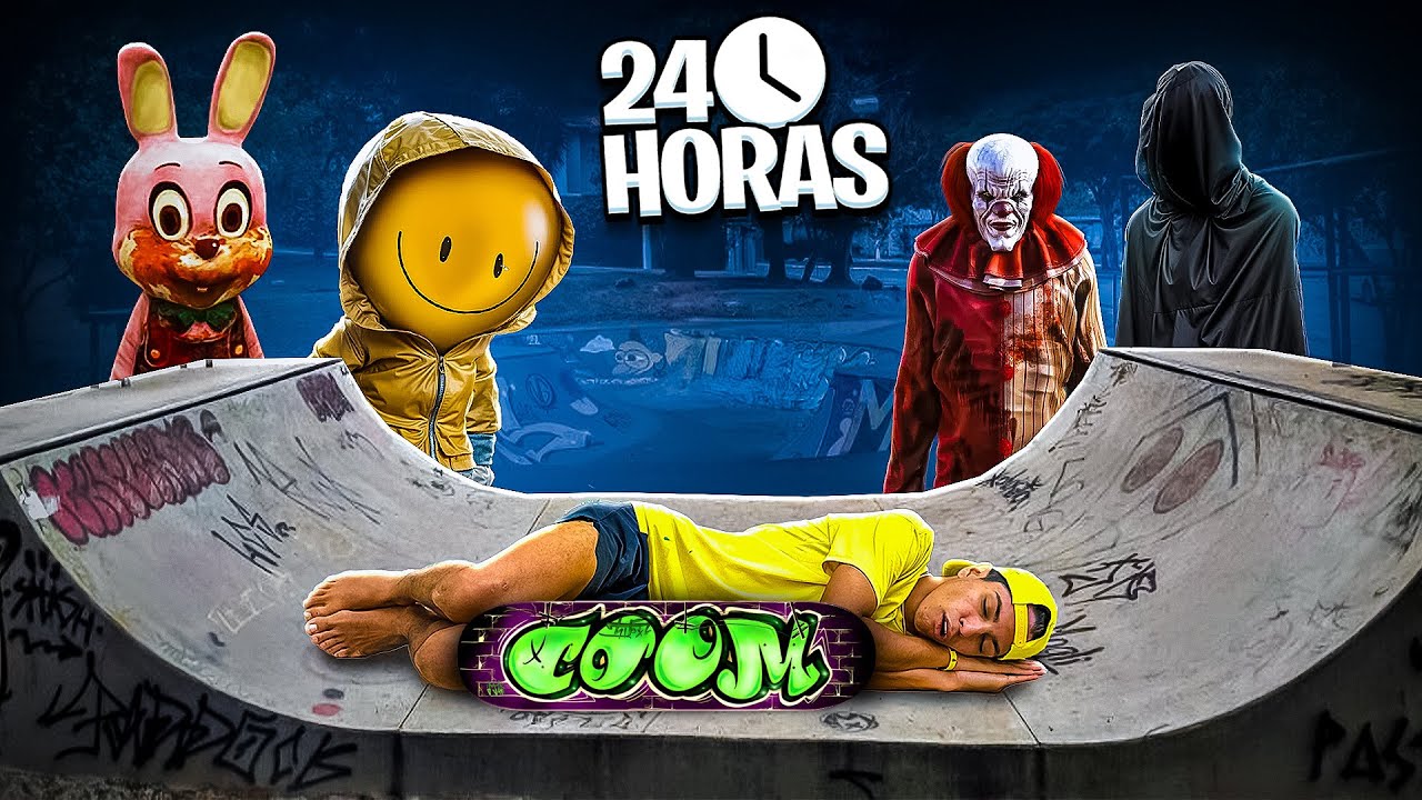 PASSEI A NOITE EM UMA PISTA DE SKATE *Noite do terror !