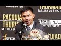 MANNY PACQUIAO RESPONDS TO THURMAN KO THREAT "I'LL SHOW YOU WHAT ITS LIKE TO BE IN THE RING WITH ME"