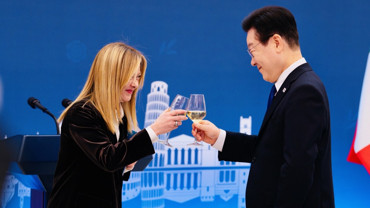 L’INTERVENTO DI GIORGIA MELONI AL TERMINE DELL’INCONTRO CON IL PRESIDENTE COREANO LEE JAE-MYUNG