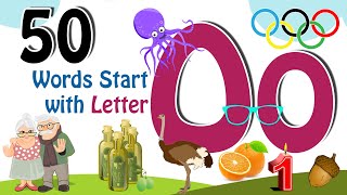 50 Words start with O | Phonics letter O | Letter O Vocabulary | Kids Video | Kids Grade| Kids Grade