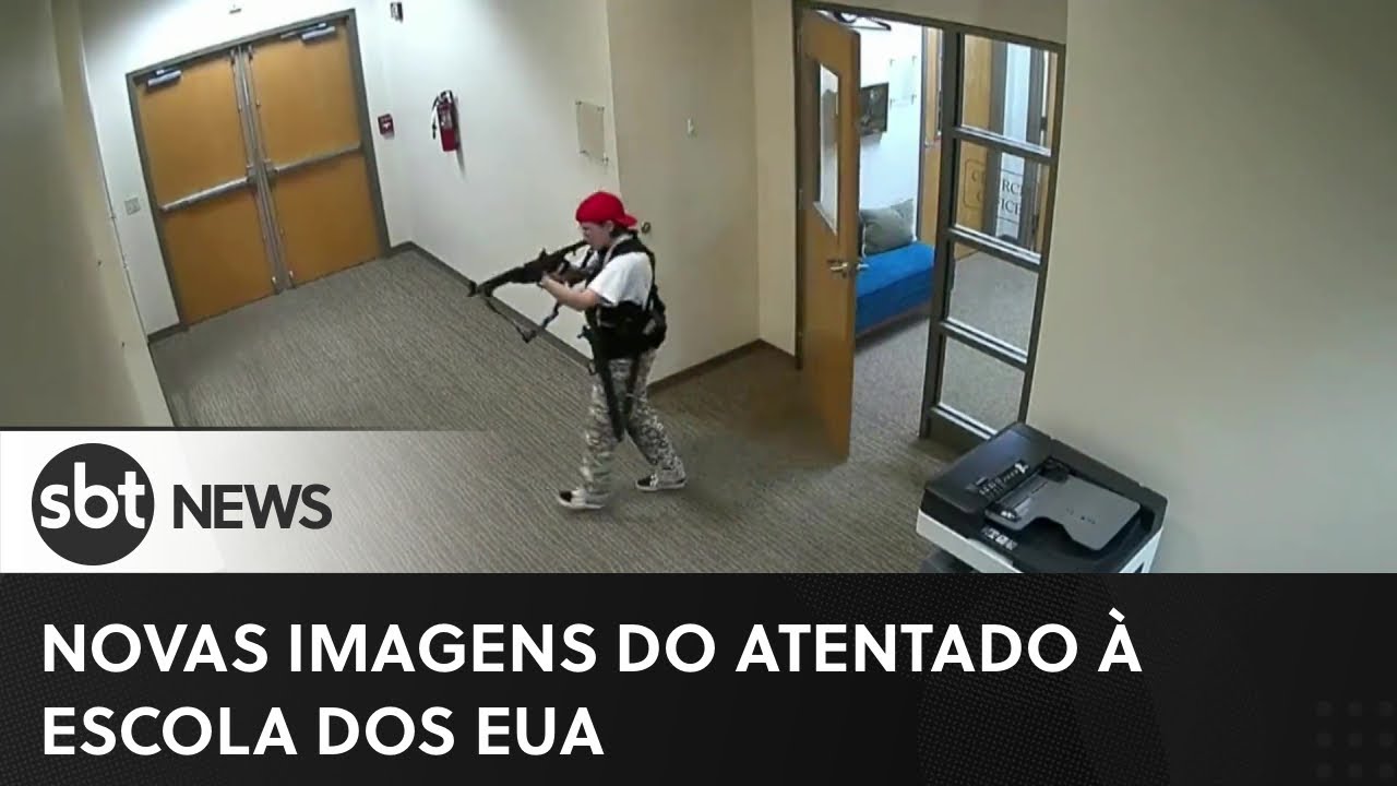 Atentado nos EUA: vídeo mostra chegada de atiradora a escola em Nashville | #SBTNewsnaTV (28/03/23)