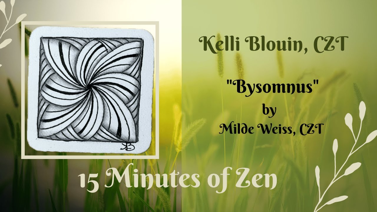 15 Minutes of Zen! Zentangle© method of drawing! Bysomnus.