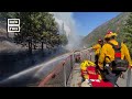 Firefighters Battle Dixie Fire From Moving Train #Shorts