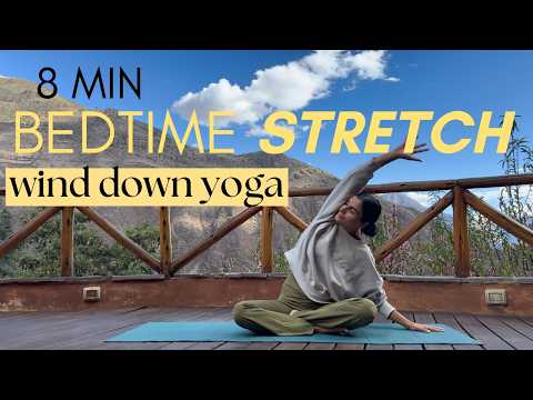 8 MIN BEDTIME STRETCH | Full Body Wind Down Yoga (Yoga With Nancy)