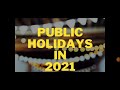 Public Holidays In 2021