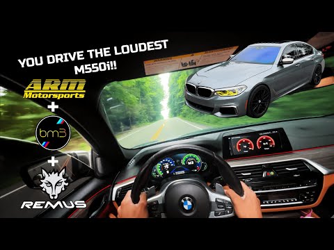 DRIVING THE LOUDEST BMW M550i ON THE INTERNET!! (Remus Catback + Downpipes + Tune)