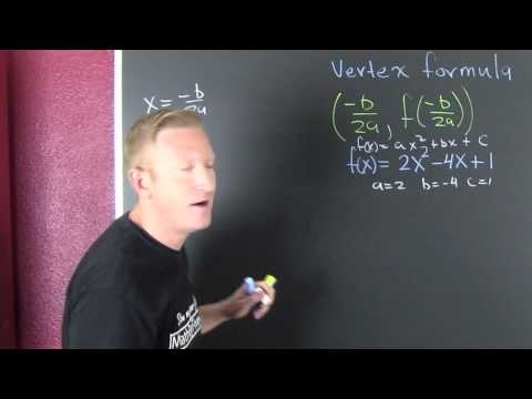 Using the Vertex Formula for a Parabola