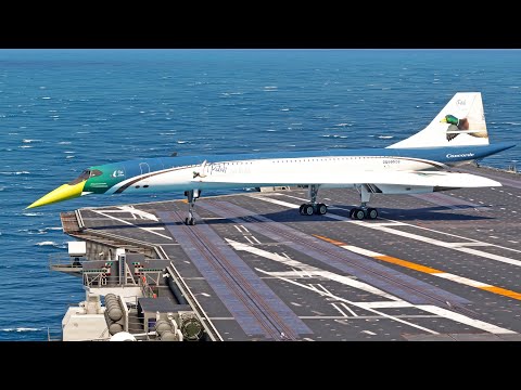 This is Insane! Supersonic Concorde Patoh Airlines Takeoff from US Aircraft Carrier