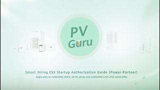 (English) PV Guru - Smart String ESS Startup Authorization Guide (Power-Partner)